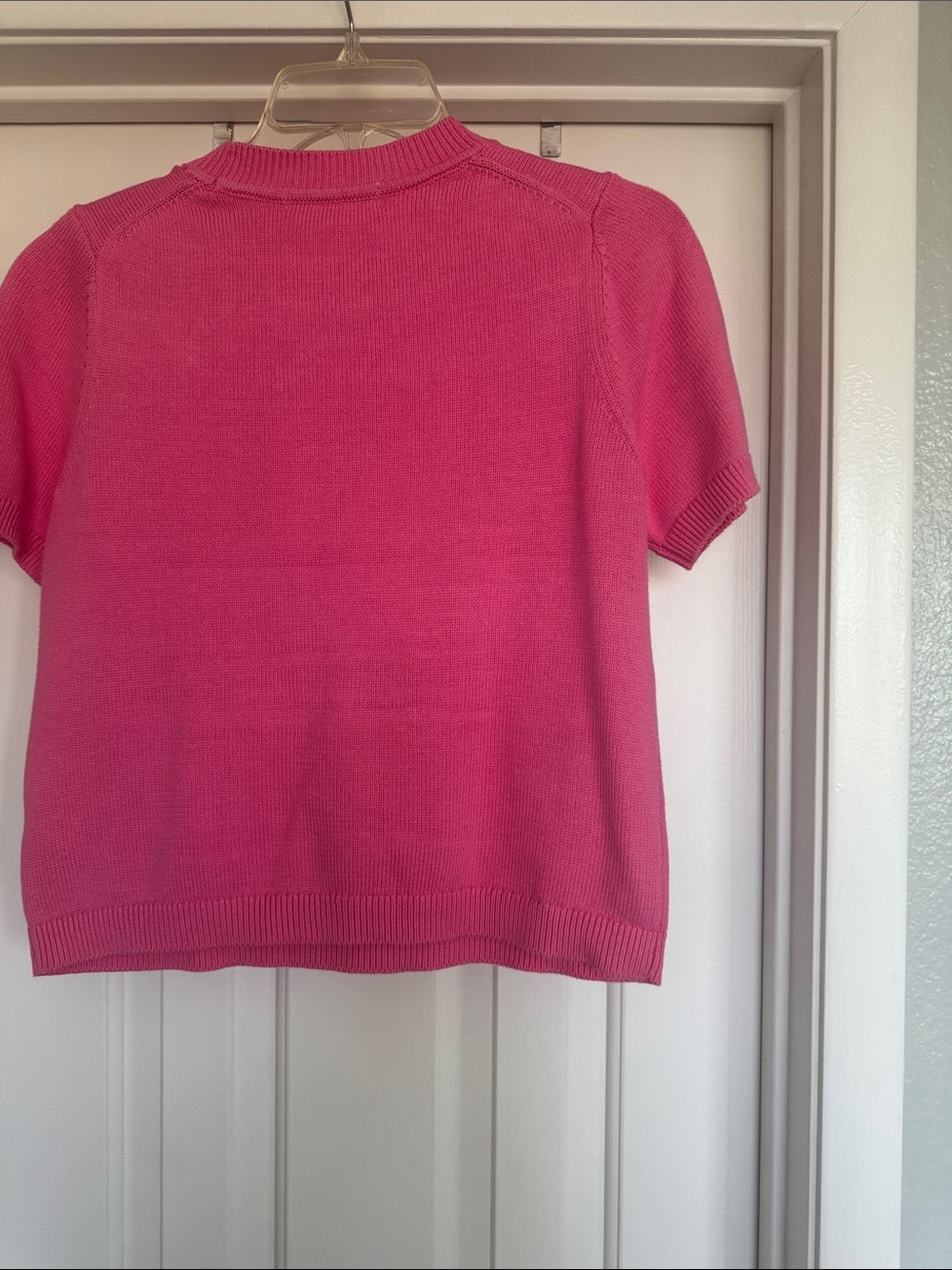 Boden Bright Pink Beaded Floral Knit Tee - Picture 6 of 6